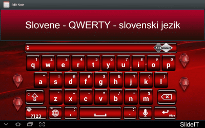 Скриншот приложения SlideIT Slovenian QWERTY Pack - №1