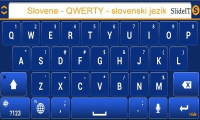 Скриншот приложения SlideIT Slovenian QWERTY Pack - №3