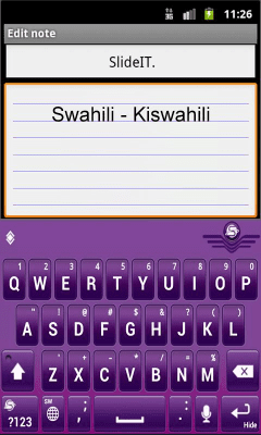 Скриншот приложения SlideIT Swahili Pack - №2