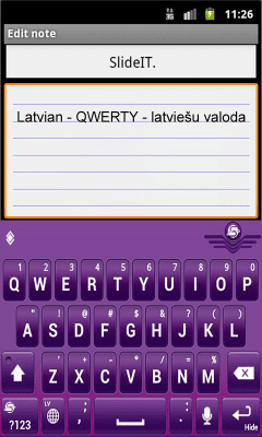 Скриншот приложения SlideIT Latvian Pack - №2