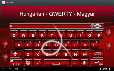 Скриншот приложения SlideIT Hungarian QWERTY Pack - №1