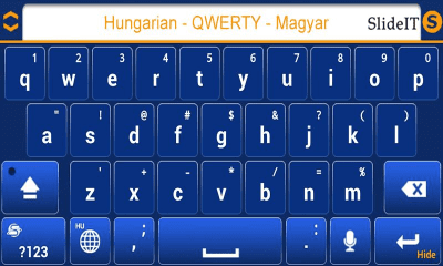 Скриншот приложения SlideIT Hungarian QWERTY Pack - №3