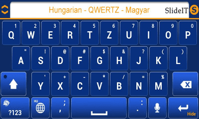 Скриншот приложения SlideIT Hungarian QWERTZ Pack - №3