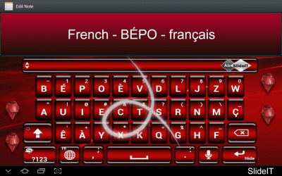 Скриншот приложения SlideIT French BEPO pack - №1