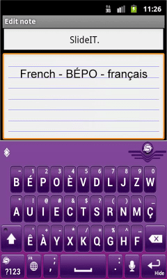 Скриншот приложения SlideIT French BEPO pack - №2