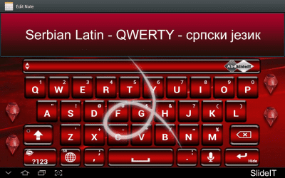 Скриншот приложения SlideIT Serbian Latin QWERTY - №1