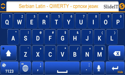 Скриншот приложения SlideIT Serbian Latin QWERTY - №3