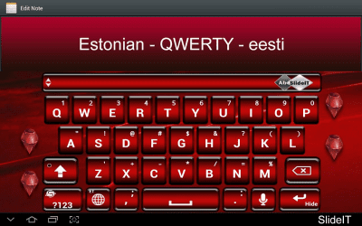 Скриншот приложения SlideIT Estonian QWERTY pack - №1