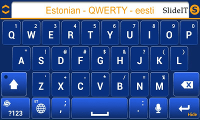 Скриншот приложения SlideIT Estonian QWERTY pack - №3