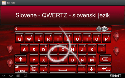 Скриншот приложения SlideIT Slovenian QWERTZ Pack - №1