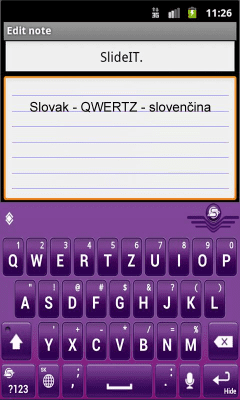 Скриншот приложения SlideIT Slovak QWERTZ Pack - №2
