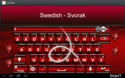 Скриншот приложения SlideIT Swedish Svorak Pack - №1