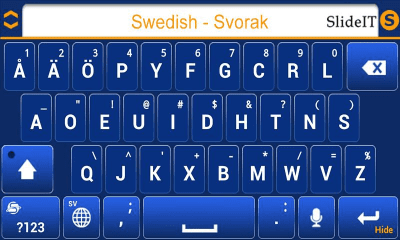 Скриншот приложения SlideIT Swedish Svorak Pack - №3