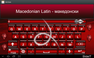 Скриншот приложения SlideIT Macedonian Latin pack - №1