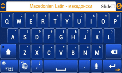 Скриншот приложения SlideIT Macedonian Latin pack - №3