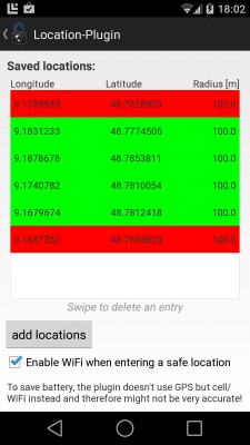 Скриншот приложения Delayed Lock Location Plugin - №1