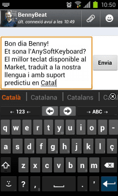 Скриншот приложения Catalan for AnySoftKeyboard - №1