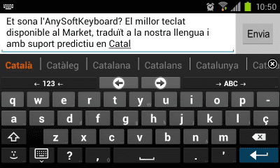 Скриншот приложения Catalan for AnySoftKeyboard - №2