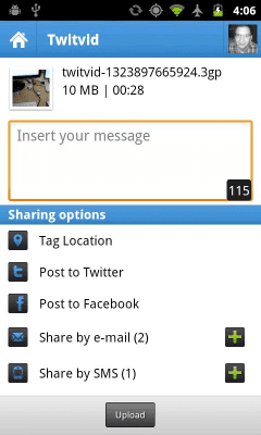 Скриншот приложения Twitvid - №3