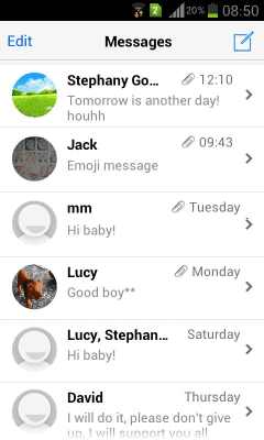 Скриншот приложения Messaging+ 6/7 Emoji Plugin - №2