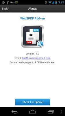 Скриншот приложения Boat Web2PDF Add-on - №3