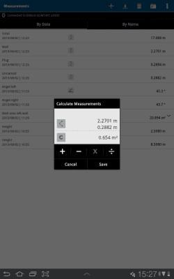 Скриншот приложения Bosch GLM measure&document - №5
