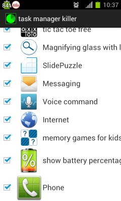 Скриншот приложения task manager killer - №3