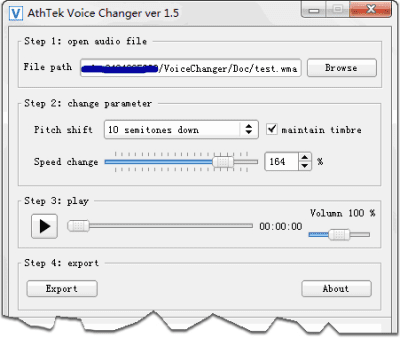 Скриншот приложения AthTek Free Voice Changer - №2
