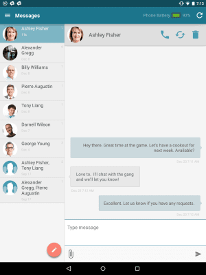 Скриншот приложения SMS from Tablet & MMS Text Messaging Sync - №2