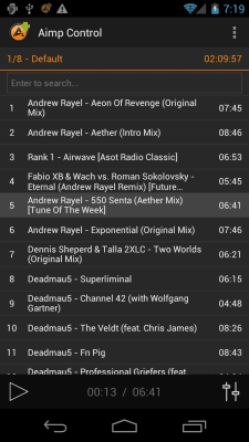 Скриншот приложения Aimp Control - №1