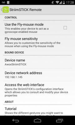Скриншот приложения AwoX StriimSTICK Remote - №6