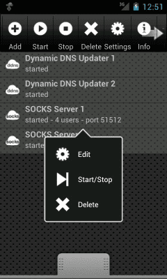 Скриншот приложения Socks Server Ultimate - №1