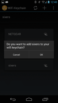 Скриншот приложения WiFi Keychain - №2