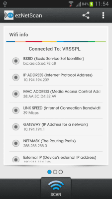 Скриншот приложения ezNetScan - №1