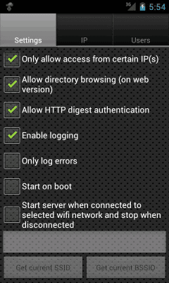 Скриншот приложения WebDAV Server Ultimate - №3