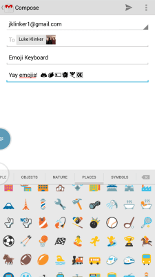 Скриншот приложения Sliding Emoji Keyboard - №1