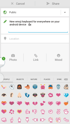Скриншот приложения Sliding Emoji Keyboard - №2