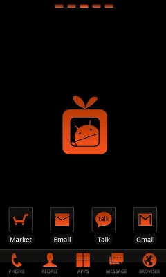 Скриншот приложения Clear Orange Theme GO Launcher - №2