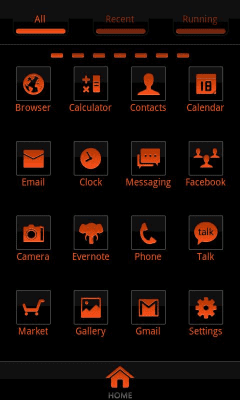 Скриншот приложения Clear Orange Theme GO Launcher - №4