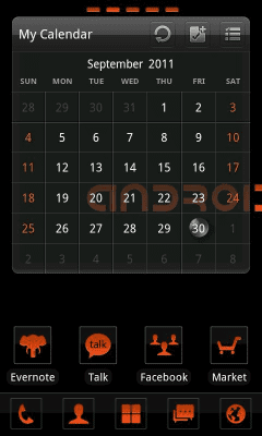 Скриншот приложения Clear Orange Theme GO Launcher - №8