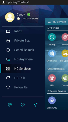 Скриншот приложения Handcent NextSMS Skin Style 8 - №5