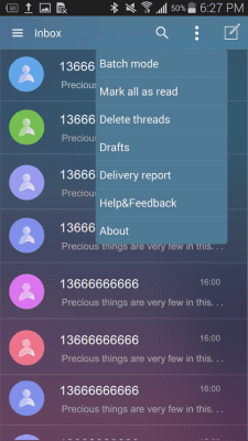 Скриншот приложения Handcent Next SMS Skin Purple - №2