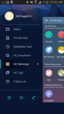 Скриншот приложения Handcent Next SMS Skin Purple - №3