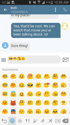 Скриншот приложения Handcent Next SMS Skin Purple - №4