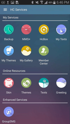 Скриншот приложения Handcent Next SMS Skin Purple - №5