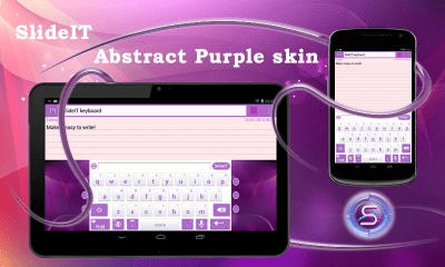 Скриншот приложения SlideIT Abstract Purple Skin - №1