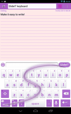 Скриншот приложения SlideIT Abstract Purple Skin - №2