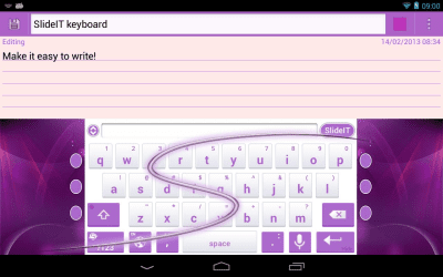 Скриншот приложения SlideIT Abstract Purple Skin - №3