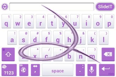 Скриншот приложения SlideIT Abstract Purple Skin - №4