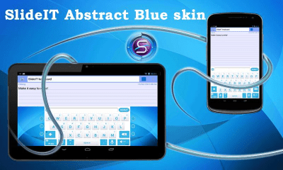 Скриншот приложения SlideIT Abstract Blue Skin - №1